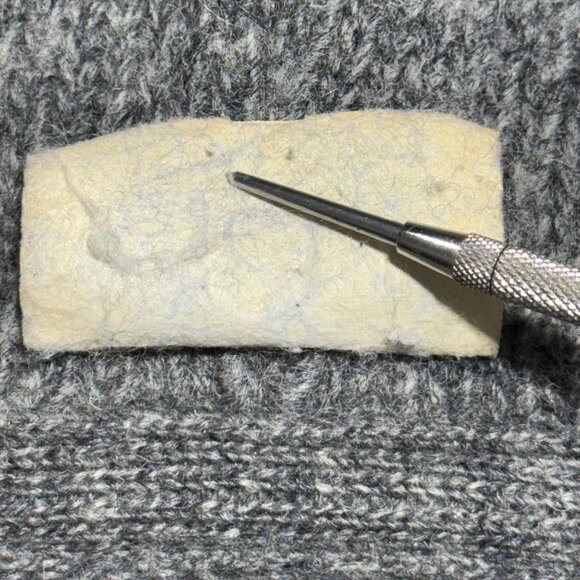Caldwell 60's Hand Fashioned Gray Wool Hooded Zip-Up Cardigan With Polar Bear L - Picture 6 of 14